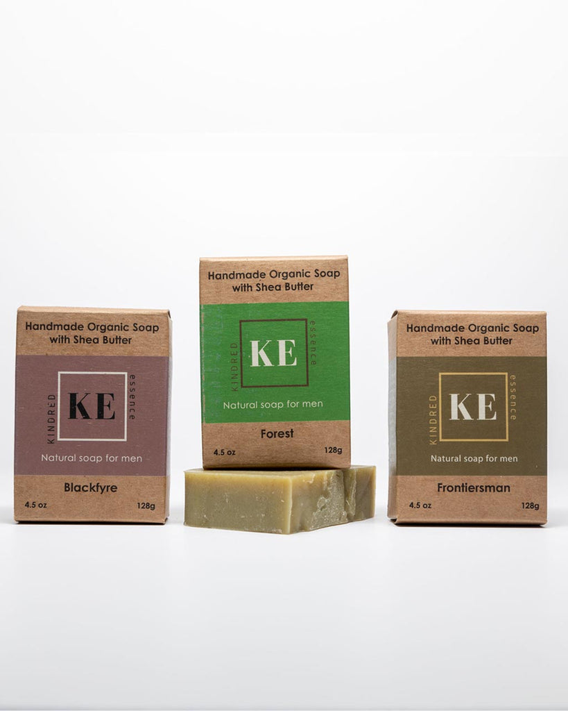 Kindred Essence Organic Shea Butter Soap Gift Set for Men