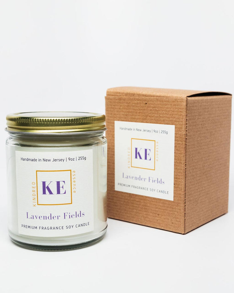 Lavender Fields Relaxing Soy Candle by Kindred Essence