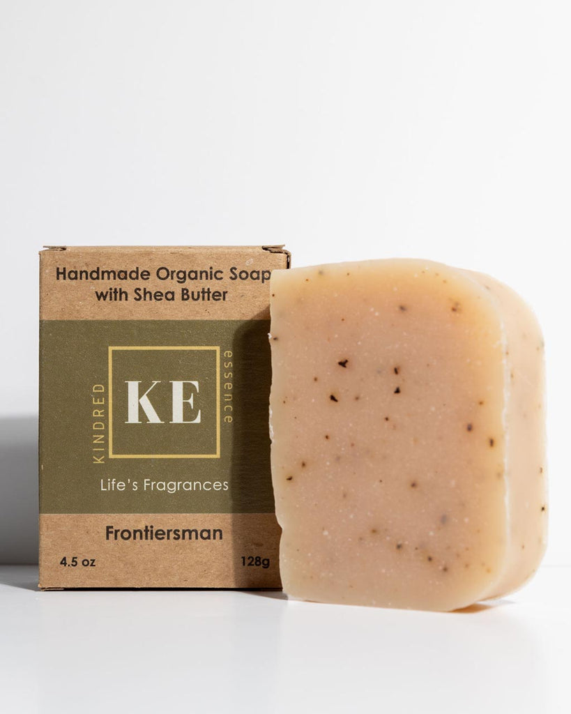 Kindred Essence Frontiersman Exfoliating Organic Shea Butter Men's Bar Soap