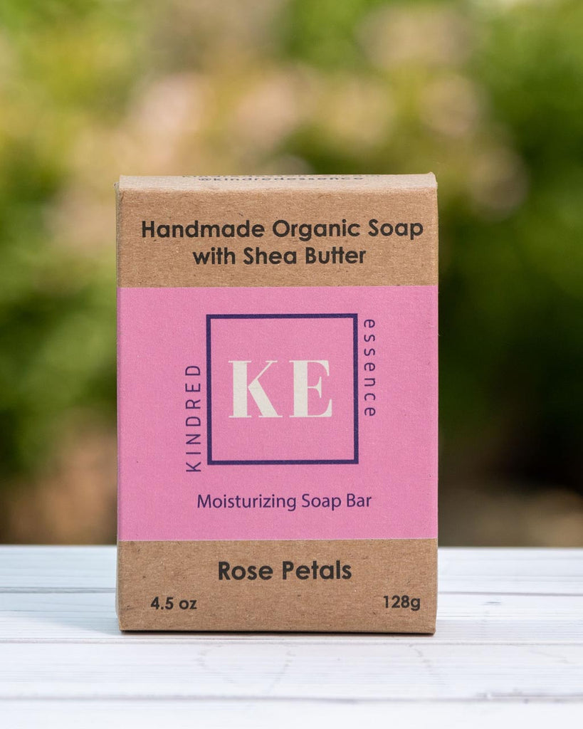 Kindred Essence Rose Petals Handmade Shea Butter Organic Soap Bar