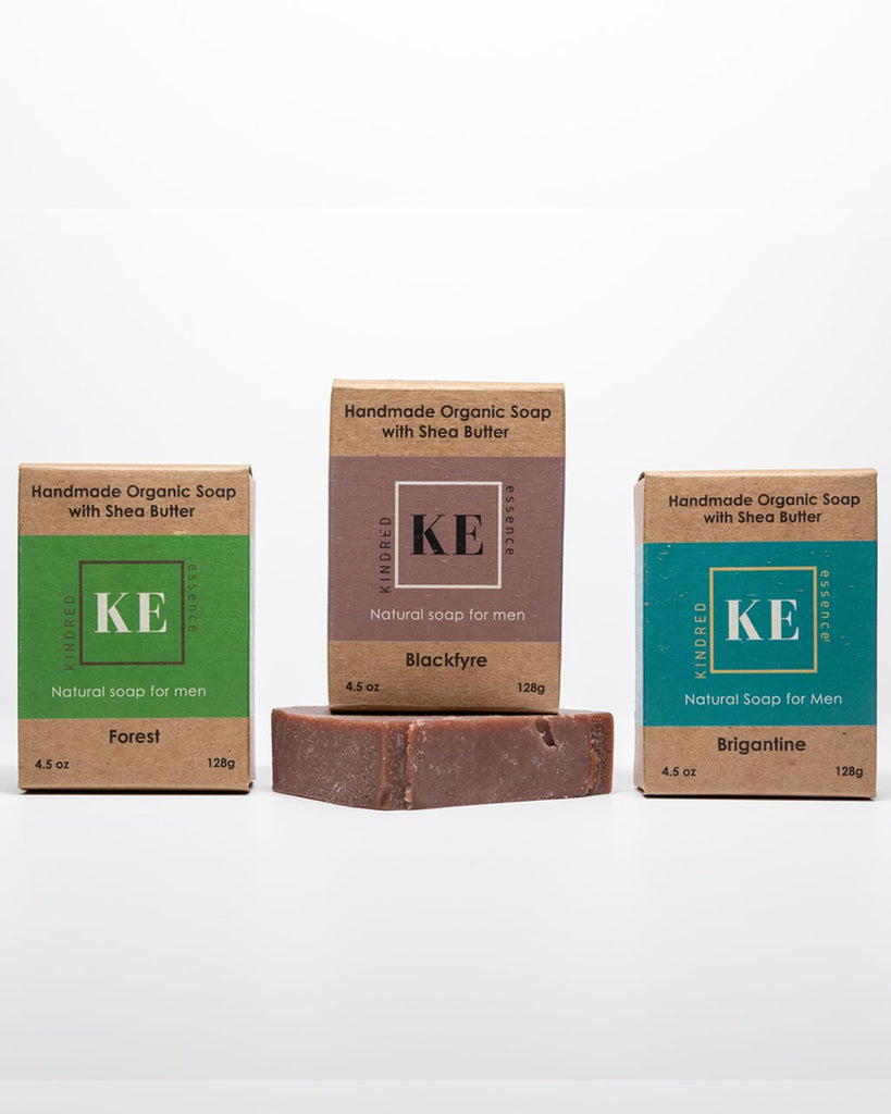 Kindred Essence Organic Shea Butter Soap Gift Set for Men