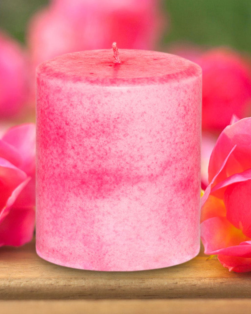 Kindred Essence Rose Petals Pillar Candle