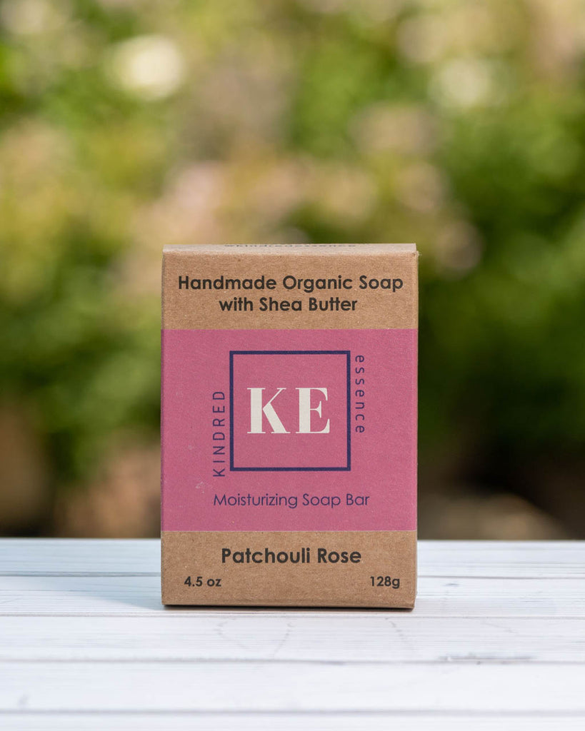 Kindred Essence Patchouli Rose Natural Organic Shea Butter Soap Bar