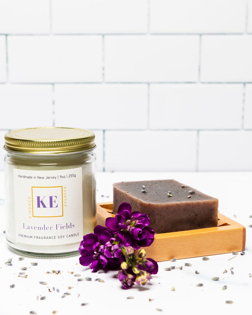 Kindred Essence Lavender Spa Candle and Soap Gift Set
