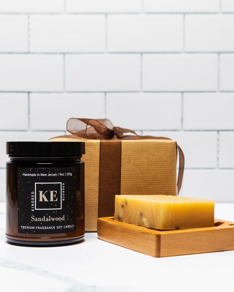 Kindred Essence 3-Piece Candle and Soap Gift Set for men